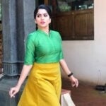 Swasika Instagram - Redcarpet shoot MUA @abilashchicku Stylist @nithinju @celery_designs thank u for the gift Photoshoot 💕💕💕💕 Green &yellow Thiruvananthapuram, Kerala, India