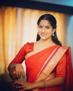 Swasika Instagram - #redsaree#myfavcolour😍 #functionmood#traditional #indianwear #seethaserial #measseetha #serial #swasikavj