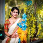 Swasika Instagram – Happy vishu 

@photography_como 
Wearing @thebrandstorebyfebitha