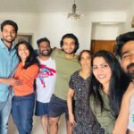 Swasika Instagram - An awesome get together with @kumarimovie team. @aishu__ @nsahadev , @fasalhameed , #kumari #swasikavj #aishwaryalekshmi #kumariteam #worklikefamily #moviefamily