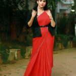 Swasika Instagram - Happy Valentines Day ❤ Muse : @swasikavj Makeup: @abilashchickumakeupartist Stylist and Designer: @rashmimuraleedharan Costume: @salaaboutique Photography: @akhil_photography_tvm #swasikavj #valentinesday #abilashchicku #redcarpet #redlove #redsaree
