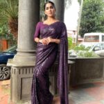 Swasika Instagram - Blinks and Shades of purple in the drape of love . Makeover : @amal_ajithkumar Saree : @chandini_chandran #swasikavj #swasika #swasikaactress #saree #sareelove