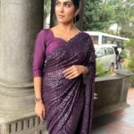 Swasika Instagram - Blinks and Shades of purple in the drape of love . Makeover : @amal_ajithkumar Saree : @chandini_chandran #swasikavj #swasika #swasikaactress #saree #sareelove