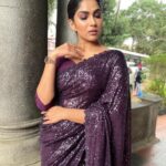 Swasika Instagram - Blinks and Shades of purple in the drape of love . Makeover : @amal_ajithkumar Saree : @chandini_chandran #swasikavj #swasika #swasikaactress #saree #sareelove