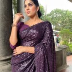 Swasika Instagram - Blinks and Shades of purple in the drape of love . Makeover : @amal_ajithkumar Saree : @chandini_chandran #swasikavj #swasika #swasikaactress #saree #sareelove