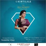 Swasika Instagram - KIRTILALS presenting the Alchemist Collection . STAY TUNED ! Meet me on 27th November, 11:00 am. @kirtilalsonline @jayanthiballal @dalu_krishnadas #kirtilalsonline #jayanthiballal #dalu #dalukrishnadas #swasika #swasikavijay #swasikaactress