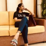 Swasika Instagram - A new day and a new start for the Chathuram Promotions. Clicks : @rashmimuraleedharan #chathuram_square #moviepromotions #christiandior #fendi #swasikavj #chathuram #malayalammovie
