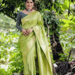 Swasika Instagram - Feelings come and go like clouds in a windy sky. Conscious breathing is my anchor. Makeup: @abilashchickumakeupartist Saree : @thebrandstorebyfebitha Photography: @midhinlal #swasika #swasikavj #swasikavlogs #swasikactress #swasikavijayactress #saree #sareelove #greensaree
