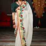 Swasika Instagram - Pepping up with some pre onam getups ! Saree : @navamimypassionyourfashion Photography: @anand_kovalam #swasika #swasikavj #swasikavlogs #swasikactress #onam #onamvibes #keralasaree #setsaree