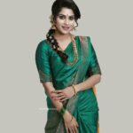 Swasika Instagram - A saree being the six yards of pure grace never tells you to fit in ,it makes you to stand out . And when it blends with the color of green it becomes the fresh emblem of well founded hopes . Here is one of my favourite saree from the wondrous saree collections from @swayamvarasilksindia Do visit their shops and fill your wardrobe with the best attires. #swasikavj  #swasikavlogs #swasikaactress #swasika #swasikalovers #swasikavijay #swasikaproductions #swayamvarasilks #swayamvarasilksindia MUA @mukeshmuralimukesh