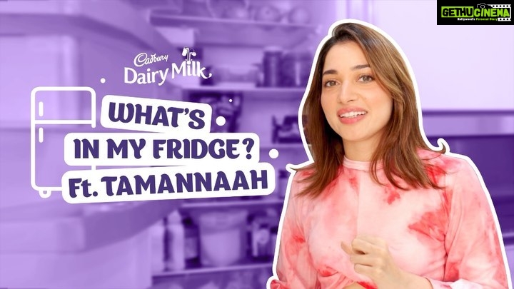 Tamannaah Instagram - What's in your fridge says a lot about you. What does it say about me? Loads apparently. Take a peek to see for yourself. #CadburyDairyMilk #FridgeMeinMeethaTohGharMeetha #FridgeTour #Fridge #Cadbury #KuchAchhaHoJaayeKuchMeethaHoJaaye @cadburydairymilkin