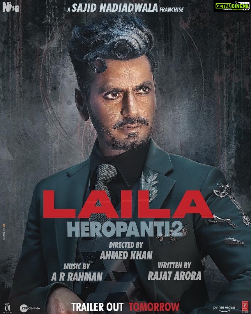 Tara Sutaria Instagram - There’s no escaping Laila.. 😈🕸 #SajidNadiadwala‘s #Heropanti2, Directed by @khan_ahmedasas, Trailer out Tomorrow at 12 Noon💥 @nawazuddin._siddiqui @tigerjackieshroff @arrahman @rajat__aroraa @nadiadwalagrandson @wardakhannadiadwala
