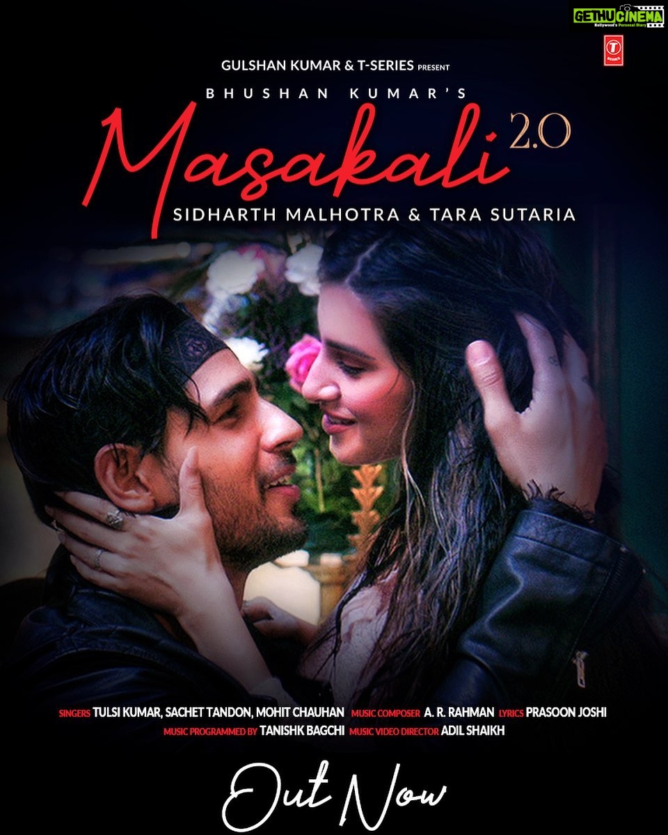 Tara Sutaria Instagram - Here it is!!! Masakali2❤️❤️❤️ @tseries.official @BhushanKumar @arrahman @tulsikumar15 @tanishk_bagchi @sachettandonofficial @sidmalhotra #PrasoonJosh #MohitChauhan