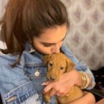 Tara Sutaria Instagram - MY BABY JAAN!!!!! Little Pupples!!!! Found him near my trailer while filming Marjaavaan💖💖💖