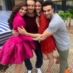 Tara Sutaria Instagram - Wouldn’t want to spend it with anyone but you guys.. my first friends in the industry💖 Happy Friendship Day!!!!! Celebrating us today and always @punitdmalhotra @tigerjackieshroff @ananyapanday 💖💖💖 #SOTY2Reunion