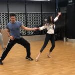Tara Sutaria Instagram - Sneak peak into what our first rehearsal for The Jawaani Song looked like! 🔥💫@tigerjackieshroff Thank you for being the best dance partner a girl could ask for T💕