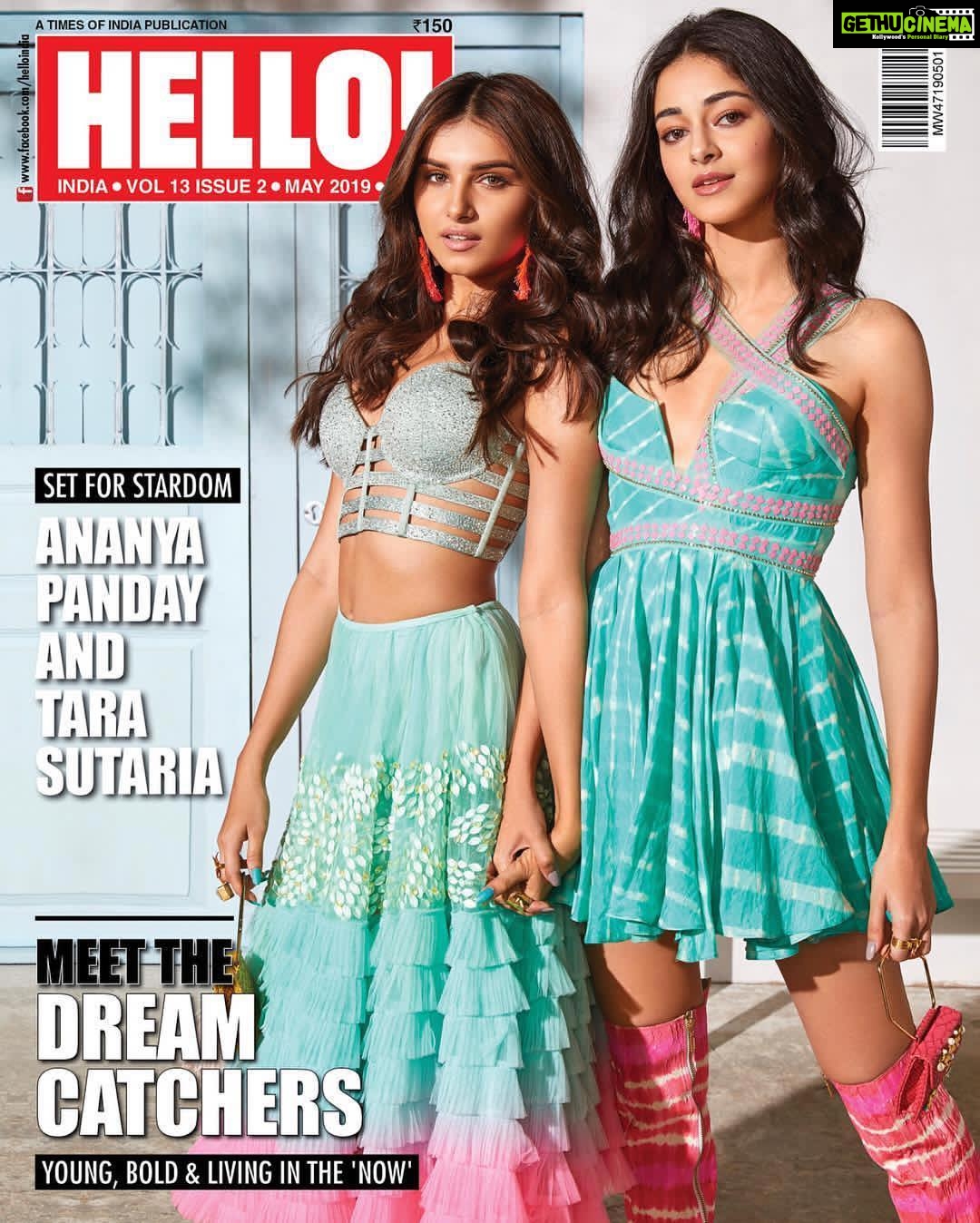 Tara Sutaria Instagram - So thrilled to share my first @hellomagindia digital cover with you guys! ❤️🔥 @ananyapanday #SOTY2 📸: @taras84 👗: @sonampoladia 💇🏻♀️💄: @mehakoberoi