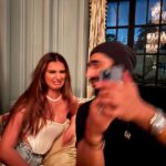 Tara Sutaria Instagram - When we’re not busy being Villains, we’re busy being absolute buffoons. Presenting our alter ego’s - Ami and Timi Masi. 👯‍♀️ And yes… the cheek pinching is a saga. 💁🏻‍♀️ @arjunkapoor