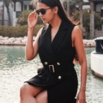 Tejasswi Prakash Instagram - Only the strong wear black in summer 🙈 . . . 📸 by the amazing @kirz_photography feel free to dm him for anything special in your life to be captured... . . #black #dark #love Madinat Jumeirah