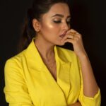 Tejasswi Prakash Instagram - All set neon . 📸 @kirz_photography Outfit @nayantaraa Footwear @intoto.in Styled by @saachivj Assisted by @sanzimehta777 . #shirtdress #allset #contrast