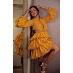 Tejasswi Prakash Instagram - I promise these are the last ones ... . . 📸 @kirz_photography Outfit @thegarmentdistrictdel Footwear @chinicdesigns_by_chini_chouhan Styled by @saachivj Assisted by @sanzimehta777 @nancyshahh @nehha_o Make up @rehmansiledar Hair @zulekha333