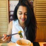 Tejasswi Prakash Instagram - Chopsticks are one of the reasons the Chinese never invented custard... . PC- @vajanianeri . #food #chopsticks #letmeeat Kofuku Japanese