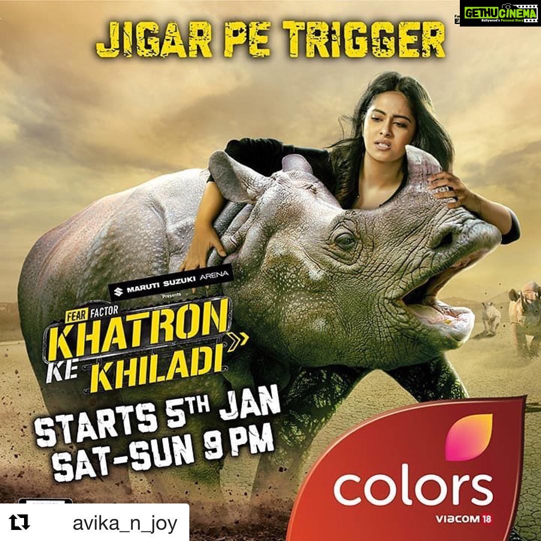 Tejasswi Prakash Instagram - All the very best love ❤️ ... the rhino looks scared already 🙈🙈🙈
