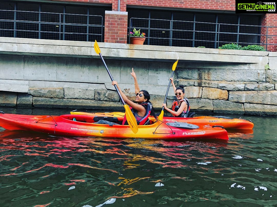 Tejasswi Prakash Instagram - Thalassophile . . #waterbaby #kayaking #travel Charles River Esplanade