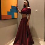 Tejasswi Prakash Instagram - #look3 Love the floral blouse and lehenga by @alpareena Thank you so much 😘 Jakarta, Indonesia