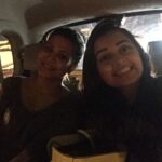 Tejasswi Prakash Instagram - #happiness When you're finally successful in getting some light in the car😁 And that killer smile of yours @parineetaborthakur 😘