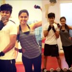 Tejasswi Prakash Instagram - Work out with the humblest guy I know @krissh_lm10