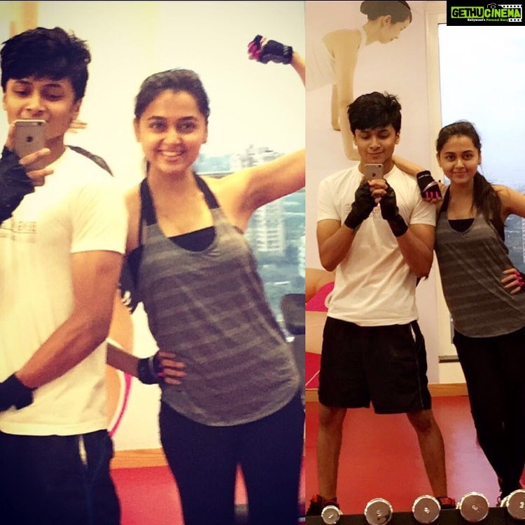 Tejasswi Prakash Instagram - Work out with the humblest guy I know @krissh_lm10