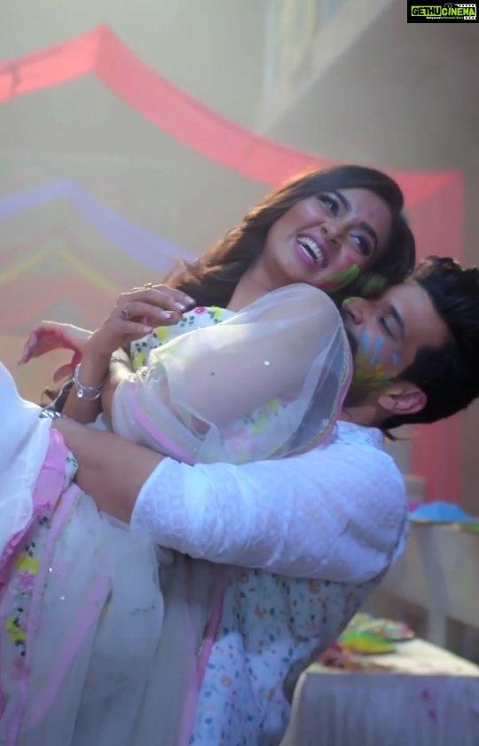 Tejasswi Prakash Instagram - As long as we are together, every day is a celebration but this Holi, we are all set to celebrate different shades of love that keeps us going strong. ❤️🌈 Do watch us on #ColorsTV #NotJustAnotherHoli . . @colorstv @kkundrra #holi #holifestival #karankundrra #tejasswiprakash