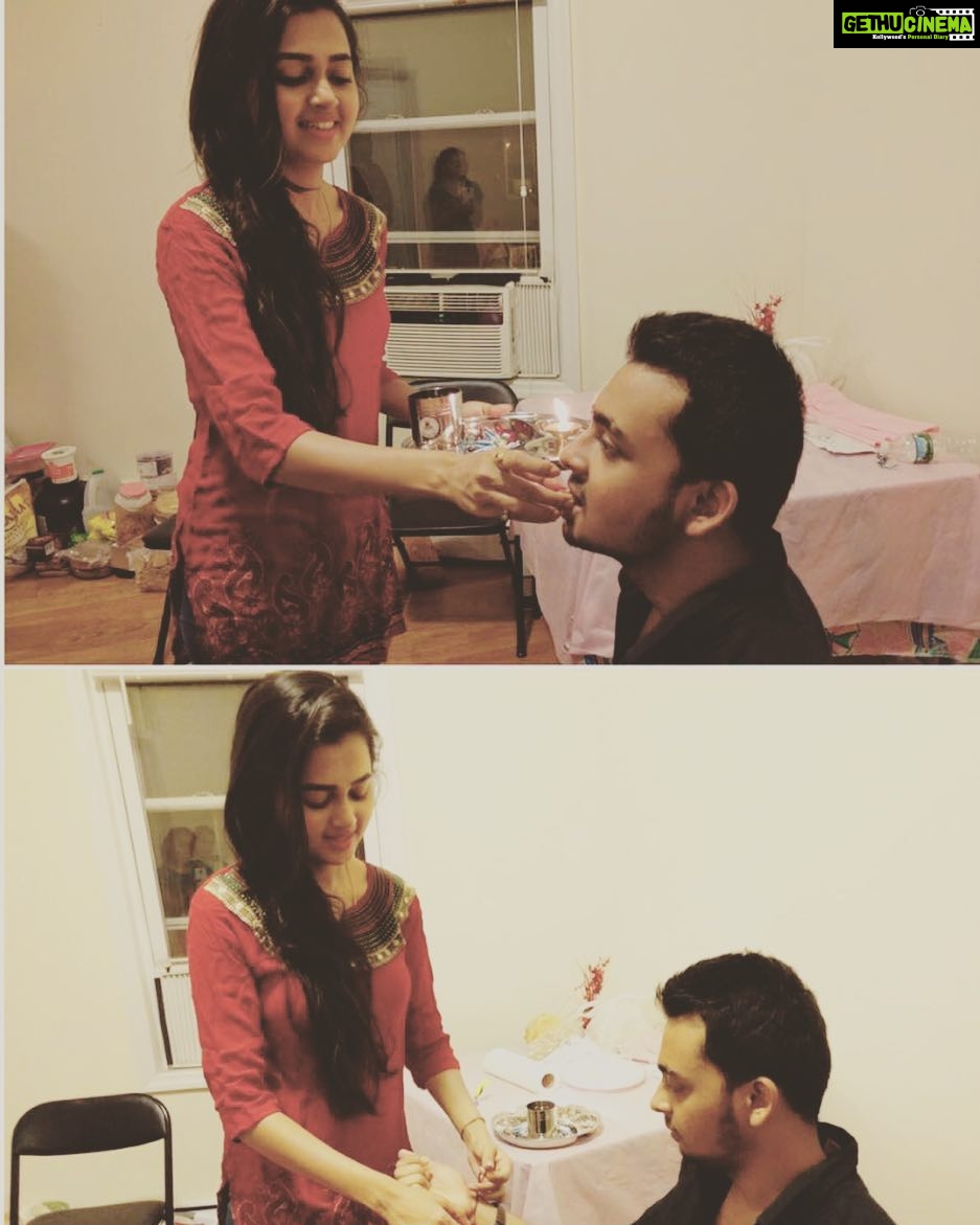 Tejasswi Prakash Instagram - I miss you already and today's day makes me miss you even more...the house feels empty without you...I love you...happy Rakhi @pratik_pgw