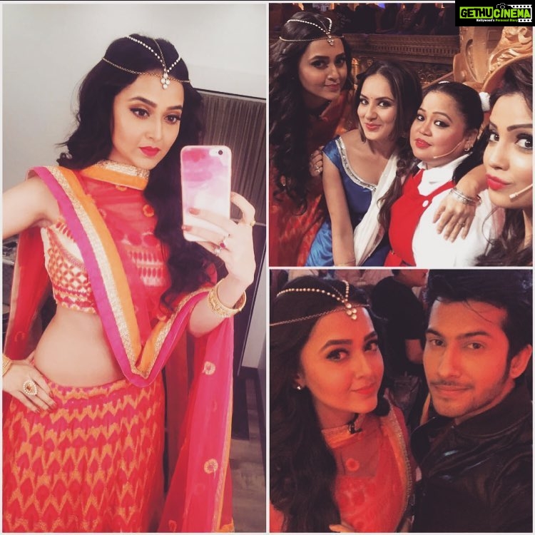 Tejasswi Prakash Instagram - Too much fun with these crazy people...love it when Colors gives us a reason to meet #comedynightsbachao