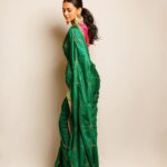 Tejasswi Prakash Instagram - Mainu lageya Allah ne awaaz maari Bulaya mainu, Tu si sajna ❤️ . . . 📸 @iam_kunalverma Styled- @shaleenanathani Saree: @raw_mango Earrings- @aquamarine_jewellery Necklace: @minerali_store Makeup: @sonamvaghani.mua Hair: @hairbysharda