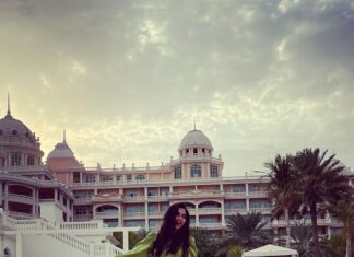 Tejasswi Prakash Instagram - Blessed to live my dreams... . . . Styled by: @camy1411 X @tejalnagmoti Outfit: @madaboutfashion_kejal . . . #travel #life #peace Atlantis, The Palm