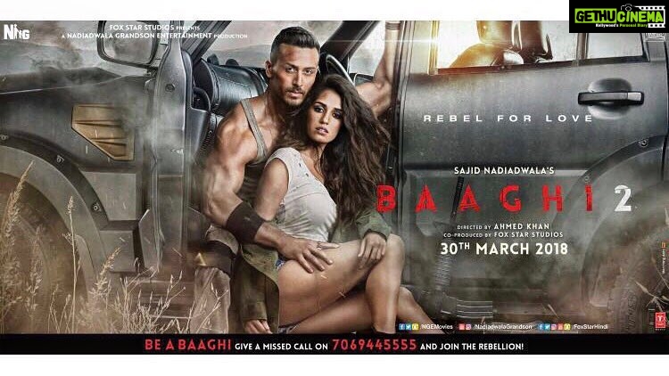 Tiger Shroff Instagram - Watch out for the BAAGHIS COMING TODAY! ππ #Baaghi2Trailer out today at 3PM! @dishapatani @khan_ahmedasas #SajidNadiadwala @nadiadwalagrandson @foxstarhindi @tseries.official @wardakhannadiadwala