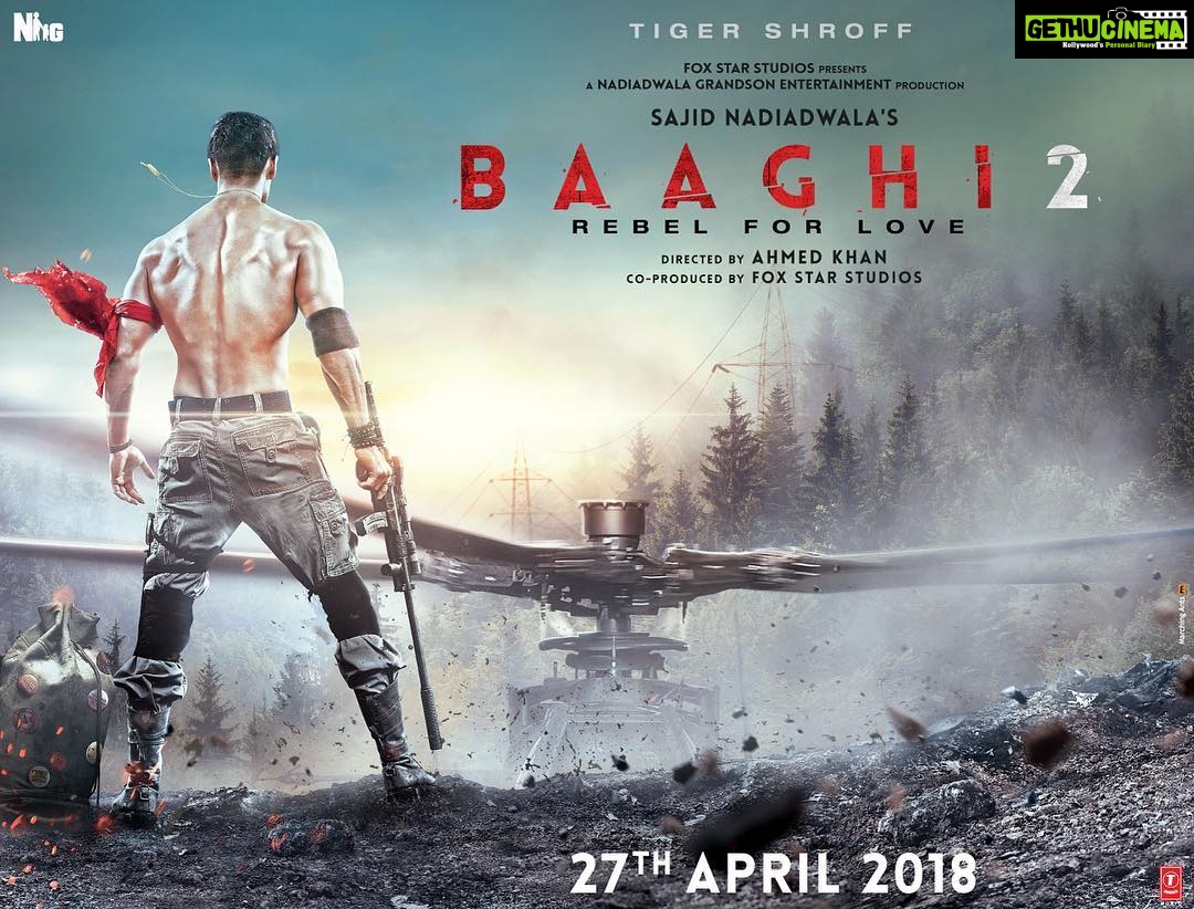 Tiger Shroff Instagram - Here we go...again 😊 #Baaghi2 #SajidNadiadwala #AhmedKhan @nadiadwalagrandson @foxstarhindi @rajeev_chudasama