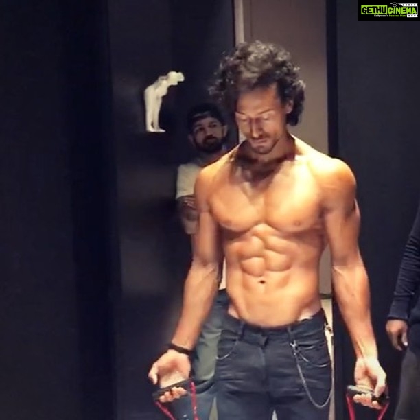 Tiger Shroff Instagram - Behind the scenes. @dabbooratnani sir calendar shot. Debuting tom! #DabbooRatnaniCalendar