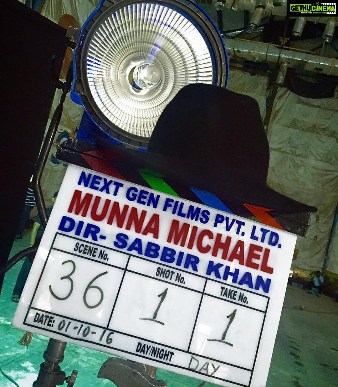 Tiger Shroff Instagram - New journey, new team, new hero , dedicated to my hero, the king of entertainment. Hope your watching. 🙏 #MunnaMichael @sabbir24x7 @eros_now @vikirajani