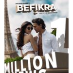 Tiger Shroff Instagram - #Repost @teamtigershroff . . . #Befikra crossed a million views in just a day! 💃🎉✨ thank you for all the love ❤️ keep them coming! — http://fb.me/7WH3v2o0U @tigerjackieshroff @dishapatani @sambombay @pareshshirodkar @tseries.official