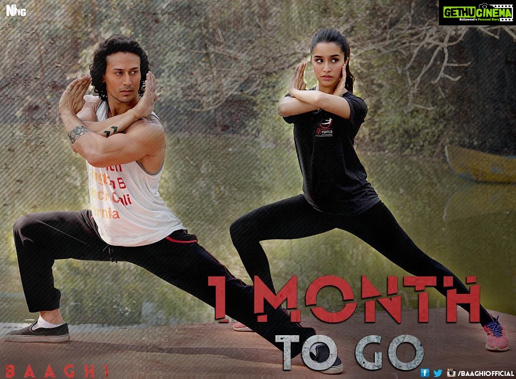 Tiger Shroff Instagram - Getting ready for the final fight April 29 🙏#1MonthForBaaghi #Baaghi @shraddhakapoor @sabbir24x7