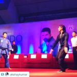 Tiger Shroff Instagram - Thank you Akshay sir for inviting me to help spread your vision through our martial art! Had so much fun sharing the stage with the original action hero :) #Repost @akshaykumar ・・・ Want to thank the one & only @tigerjackieshroff for not only coming to support my tournament but for inspiring us with his new age talent. This guy is the future people :)