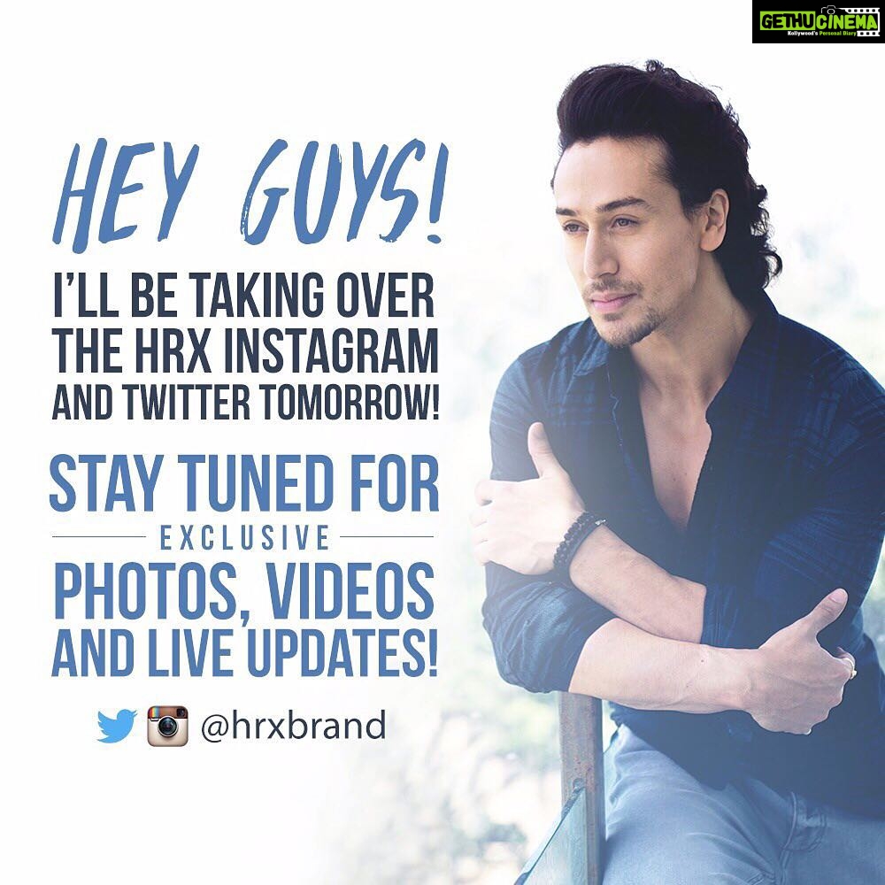 Tiger Shroff Instagram - Let's do this together :) @hrxbrand