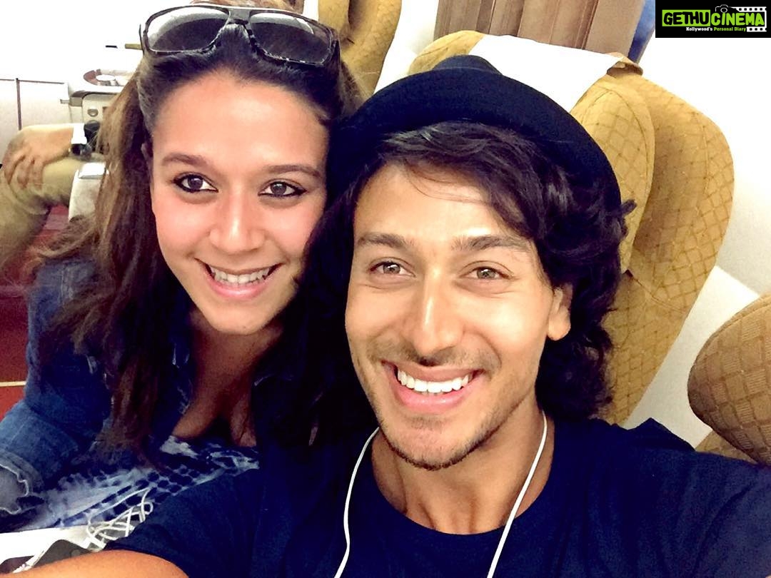 Tiger Shroff Instagram - Beaten broken tired but still alive because of my baby sis taking care of me! coming home mummyyyy! #baaghi #3rdsched #wrap @kishushroff