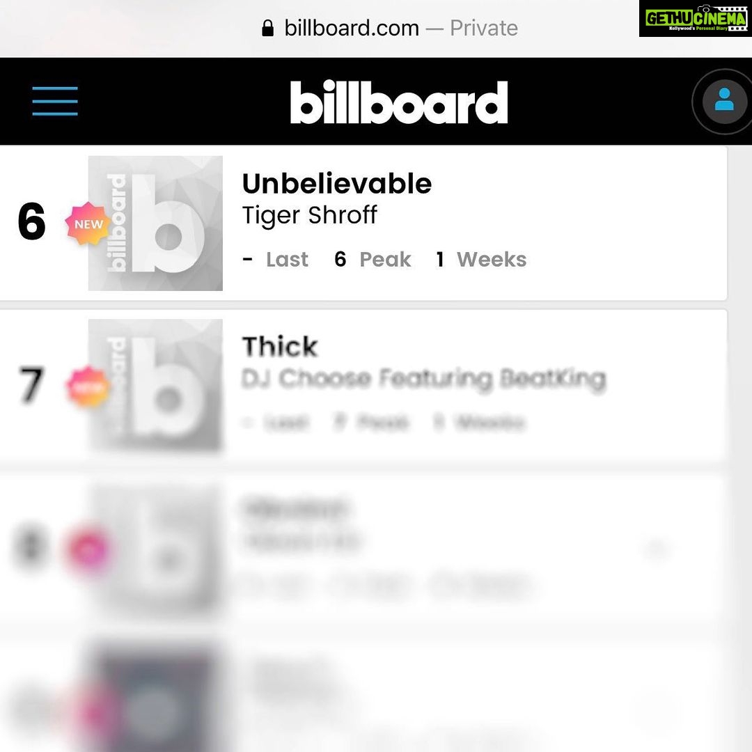 Tiger Shroff Instagram - Didn’t in my wildest dreams even think about my debut single #unbelievable appearing on the billboard global charts. Only have my fans, supporters, and well wishers to thank ❤️🙏 Thanks once again guys for the love appreciation for my humble attempt at this game. Lots of love 🤗❤️ #TopTrillerGlobalChart #YouAreUnbelievable https://www.billboard.com/charts/top-triller-global @iamavitesh @gauravxwadhwa @bgbngmusic @triller