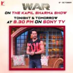 Tiger Shroff Instagram - Get ready for #WAR ! Watch us on #TheKapilSharmaShow tonight and tomorrow 9:30 PM only on @sonytvofficial | @hrithikroshan @_vaanikapoor_ @itssiddharthanand @yrf #TeamTiger #HrithikvsTiger