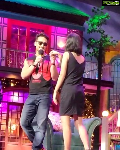 Tiger Shroff Instagram - The bathroom singer in me coming out! #warpromotions #thekapilsharmashow #hrithikvstiger #war
