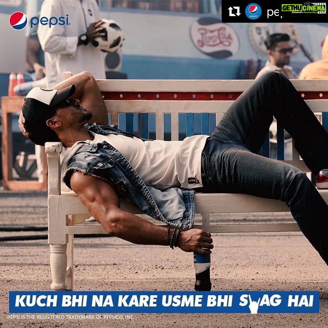 Tiger Shroff Instagram - #Repost @pepsiindia - What effortless swag looks like. Watch and learn. #HarGhoontMeinSwag